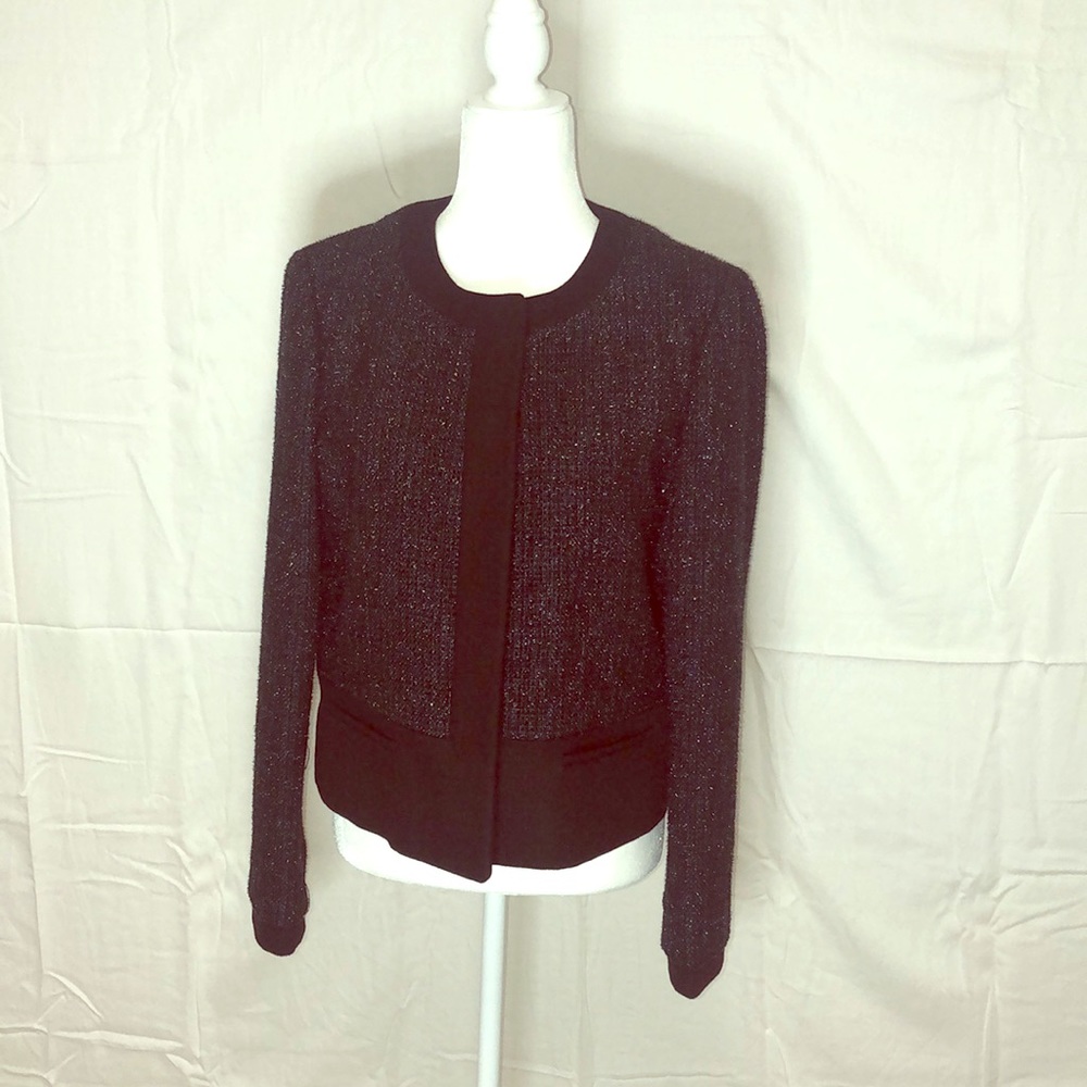 Gorgeous wool sparkling black Ann Taylor blazer